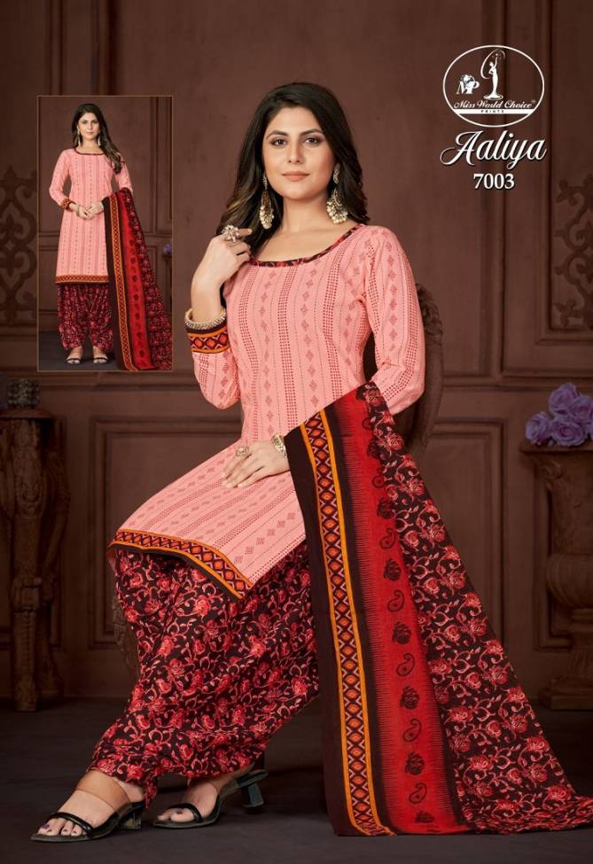 Aaliya Vol 7 By Miss World Printed Cotton Dress Material Wholesale Shop In Surat